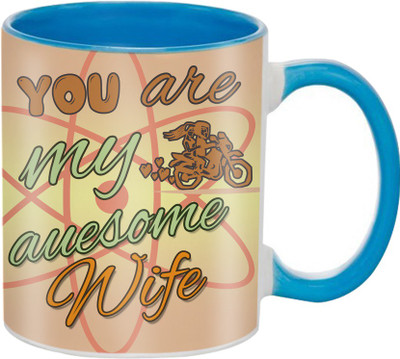 

SKY TRENDS Beautiful Special and Best Happy Valentine Gifts for Boyfriend Girlfriend Fiance Wife Husband Friends Birthday Anniversary102 Ceramic Mug(325 ml), Blue