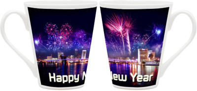 

Homesogood New Year Salvation Ceramic Mug(355 ml, Pack of 2)