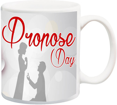 

ME&YOU Gift for Husband/Wife/Boyfriend/Girlfriend/lover;Propose Day Roses Printed Ceramic Mug(325 ml), Multicolor