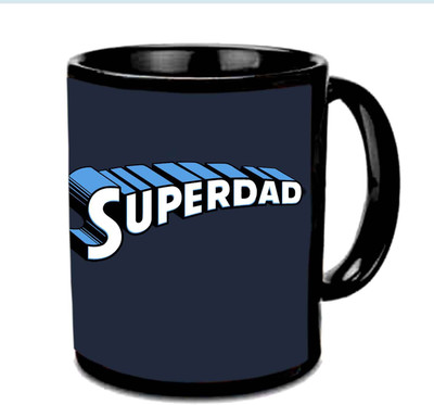 

Raj Laxmi SUPERDAD With Very Beautiful Design Multicolor Ceramic Mug(350 ml), Black