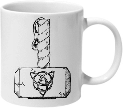 

Mooch Wale Thors Hammer Ceramic Mug(325 ml), Multicolor