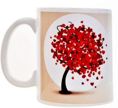 

Halowishes Heart Tree Quote Ceramic Mug(325 ml), Multicolor