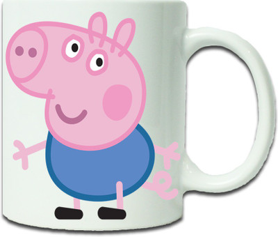 

Maison N Mode Pink Pig Coffee Ceramic Mug(330 ml), Multicolor