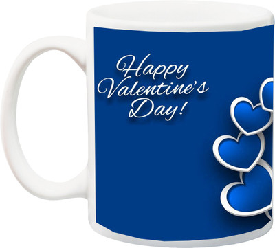 

ME&YOU Gift for Girl,Boy;Happy Valentines Day Printed Ceramic Mug(325 ml), Multicolor