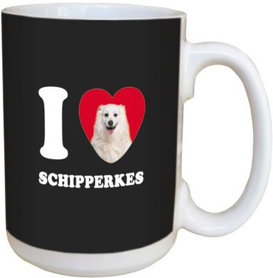 

Tree Free Free Greetings LM45113 I Heart Schipperkes Ceramic with Full-Sized Handle, 15-Ounce, White Ceramic Mug(60 ml), Multicolor