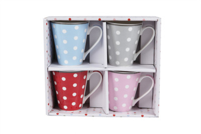

Sivica M807 Ceramic Mug(400 ml, Pack of 4), White