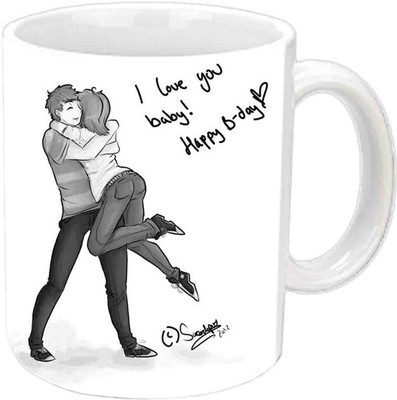 

Raj Laxmi Happy B'day Baby White Ceramic Mug(3.5 ml)