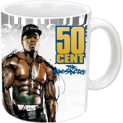 

Raj Laxmi Hunk 50Cent White Ceramic Mug(350 ml)