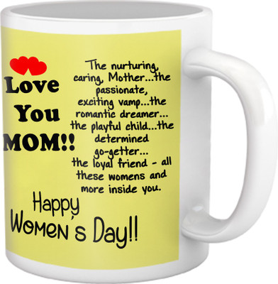 46% OFF on TIED RIBBONS I Love You Mom Women'S Day Coffee Ceramic Coffee Mug(350 ml) 46% OFF on TIED RIBBONS I Love You Mom Women'S Day Coffee Ceramic Coffee Mug(350 ml)