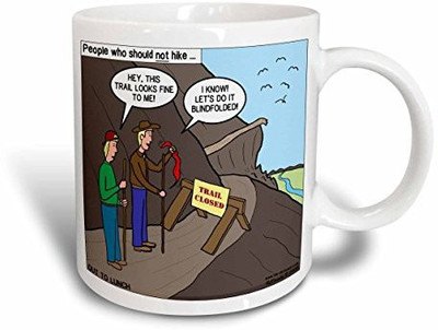 

3dRose Some People Who Should Not Go Hiking Ceramic, 15 oz, White Ceramic Mug(60 ml), Multicolor