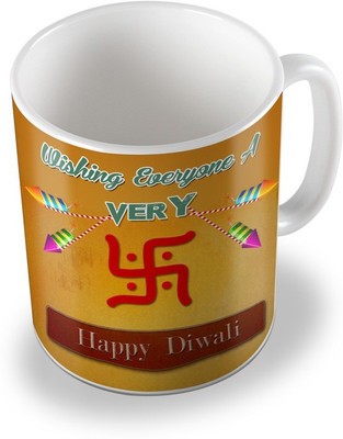 

SKY TRENDS sky trends # D060 diwali gift set Ceramic Mug(325 ml), White