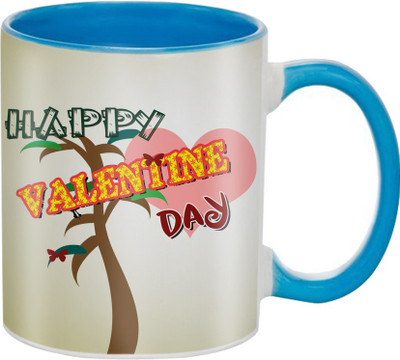 

SKY TRENDS Beautiful Special and Best Happy Valentine Gifts for Boyfriend Girlfriend Fiance Wife Husband Friends Birthday Anniversary082 Ceramic Mug(325 ml), Blue