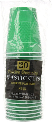 

Amscan Festive Green Plastic Paper Mug(354 ml, Pack of 20)