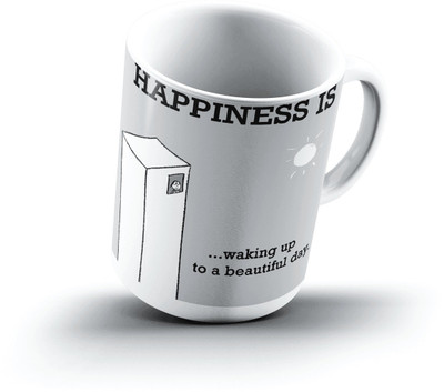

Ucard Happiness Is2034 Bone China, Ceramic, Porcelain Mug(325 ml)