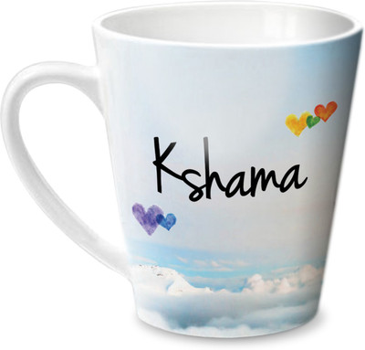 Hot Muggs Simply Love You Kshama Conical Ceramic Mug(350 ml)