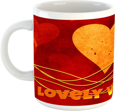 

Deeher Gifts Lovely Valentine design1 Ceramic Mug(330 ml), Multicolor