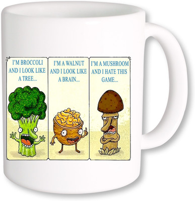 

PhotogiftsIndia A Tree A Brain A Mushroom Ceramic Mug(325 ml), Multicolor