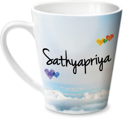 

Hot Muggs Simply Love You Sathyapriya Conical Ceramic Mug(350 ml)