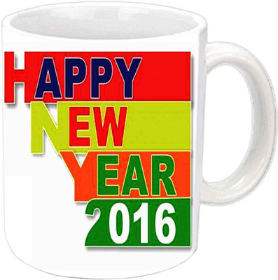 

Raj Laxmi Colourfull 2016 cup Ceramic Mug(350 ml), White