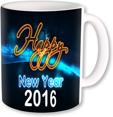 

PhotogiftsIndia happy new year 088 Ceramic Mug(325 ml), Multicolor