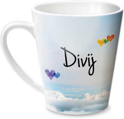 

Hot Muggs Simply Love You Divij Conical Ceramic Mug(350 ml)