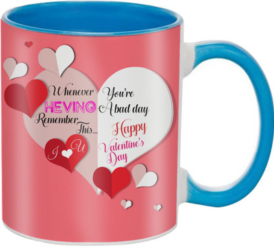 

SKY TRENDS Beautiful Special and Best Happy Valentine Gifts for Boyfriend Girlfriend Fiance Wife Husband Friends Birthday Anniversary033 Ceramic Mug(325 ml), Blue