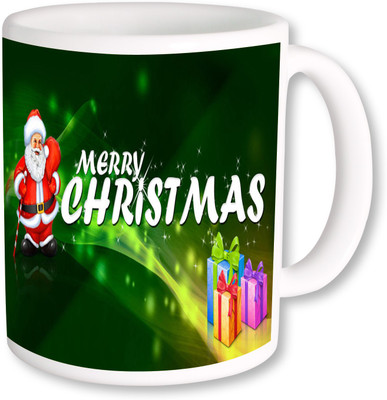 

PhotogiftsIndia Santa With Gift On Merry Christmas Ceramic Mug(325 ml), Multicolor
