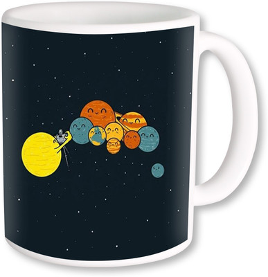 

Heyworlds Pluto Ceramic Mug(325 ml), Multicolor