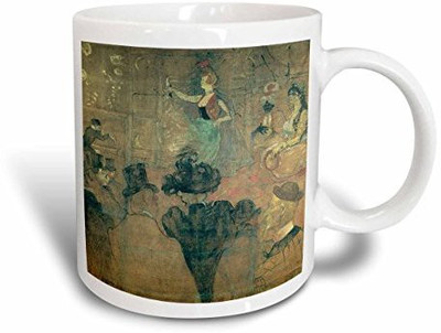 

3dRose The Moorish Dance, 1895 By Henri De Toulouse Lautrec Woman Dancing Ceramic, 15 oz, White Ceramic Mug(60 ml), Multicolor