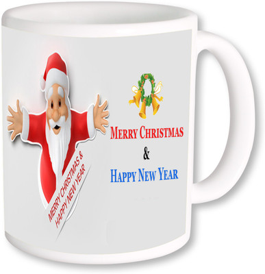 

PhotogiftsIndia Merry Christmas Santa Ceramic Mug(325 ml), Multicolor