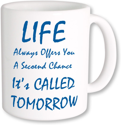 PhotogiftsIndia Life Always Offers You Ceramic Mug(325 ml), Multicolor