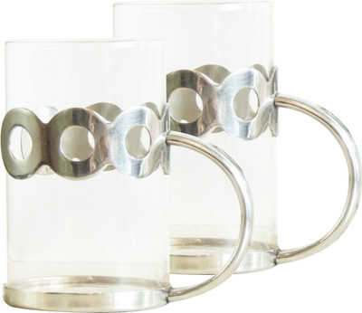 

Arttdinox Coffee New Design Ceramic, Stainless Steel Mug(Pack of 2), Silver