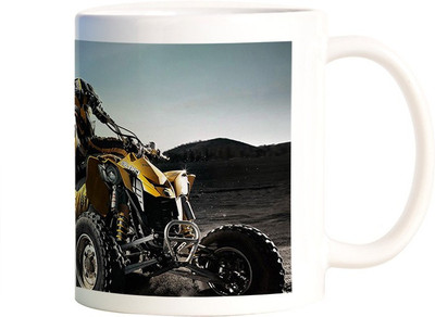 

Rangeele Inkers Can-Am Bike Art Work Ceramic Mug(300 ml), Multicolor