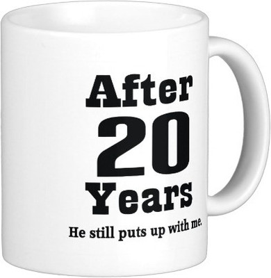 

Exoctic Silver Rab Ne Bana Di Jodi A008 Ceramic Mug(350 ml), Black;white