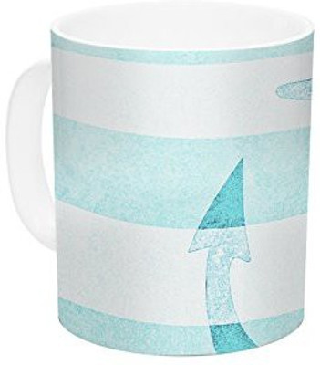

Kess InHouse InHouse Monika Strigel Stone Vintage Aqua Anchor Ceramic Coffee, 11 oz, Multicolor Ceramic Mug(60 ml)
