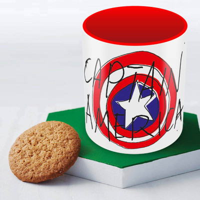

Marvel Captain America avenger Officially Licensed Ceramic Mug(350 ml), Multicolor