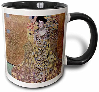 

3dRose Portriat of Adele Block-Bauer I By Gustav Klimt Two Tone Black, 11 oz, Black/White Ceramic Mug(60 ml), Multicolor