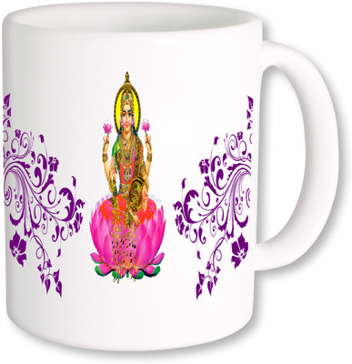 

PhotogiftsIndia Jai Maa Laxmi Ceramic Mug(325 ml), Multicolor