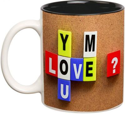 

Prithish You Love Me  Double Color Ceramic Mug(330 ml), Multicolor