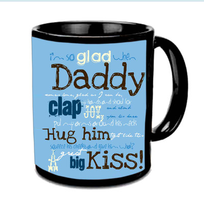 

Raj Laxmi Amazing Words For Daddy Multicolor Ceramic Mug(350 ml), Black