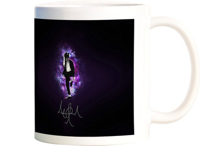 

Rangeele Inkers Micheal jackson Signature Ceramic Mug(300 ml), Multicolor