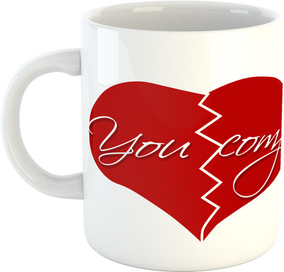 

Deeher Gifts You Complete me-2 Ceramic Mug(350 ml), Multicolor