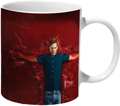 

Mooch Wale Dexter Bloody Splash Ceramic Mug(325 ml), Multicolor