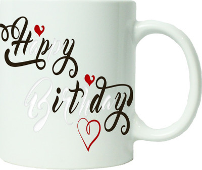 

Maison N Mode Happy Birth Day My Heart Coffee Ceramic Mug(330 ml), Multicolor
