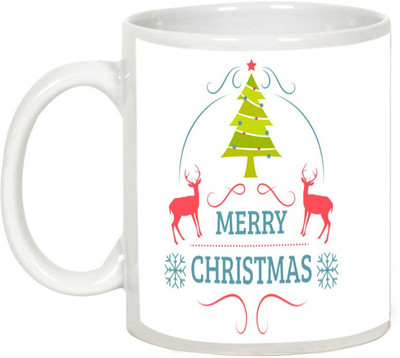 

AllUPrints Funny Christmas Collision Ceramic Mug(325 ml), White