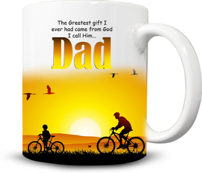 

Ackme Design Dad Birthday Cool Coffees Ceramic Mug(325 ml), Multicolor