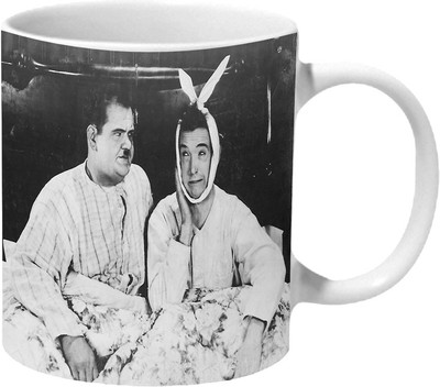 

Mooch Wale Laurel & Hardy Poster Famous Ceramic Mug(325 ml), Multicolor