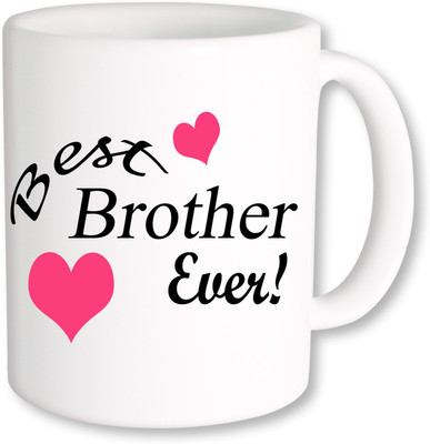 

PhotogiftsIndia Best Bro Ever Ceramic Mug(325 ml), Multicolor