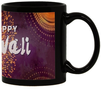 

Lolprint 56 Diwali Gift Black Ceramic Mug(325 ml)