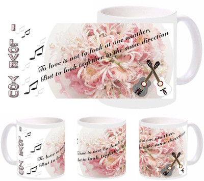 

Snapgalaxy Love Guitar Ceramic Mug(320 ml), Multicolor